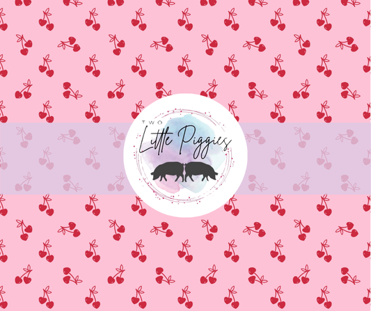 Printed Vinyl - Valentine - Cherry Hearts