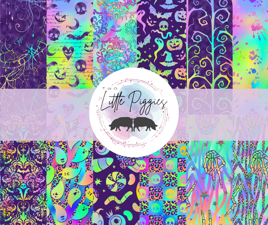 Printed Vinyl - Halloween - Rainbow Halloween