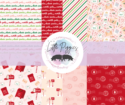 Printed Vinyl - Letters to Santa - Pink