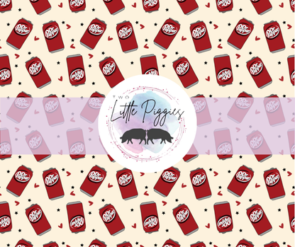 Printed Vinyl - Dr Pepper - Cream