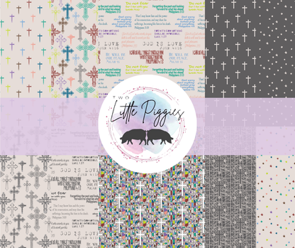 Printed Vinyl - Colorful Crosses