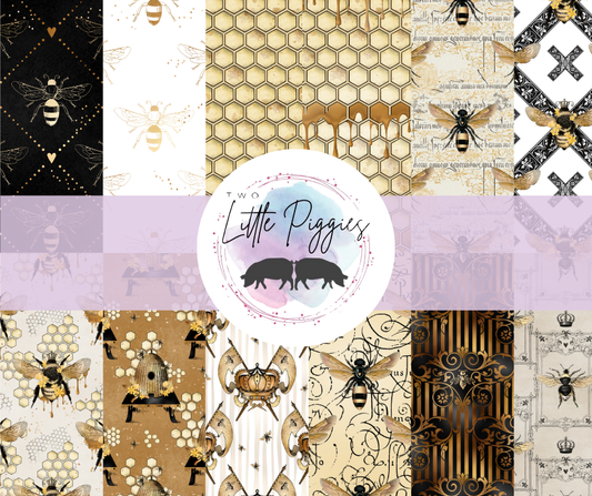 Printed Vinyl - Bumbling Bees