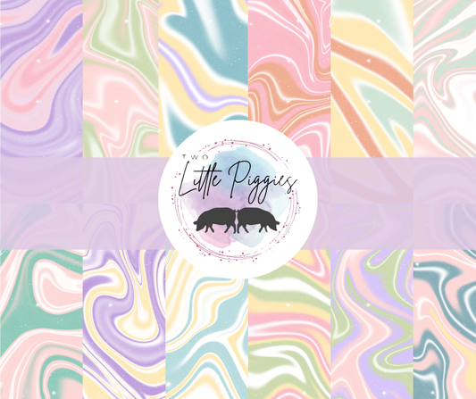 Printed Vinyl - Pastel Ink Spill