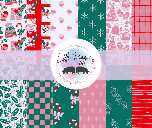 Printed Vinyl - Peppermint Holiday