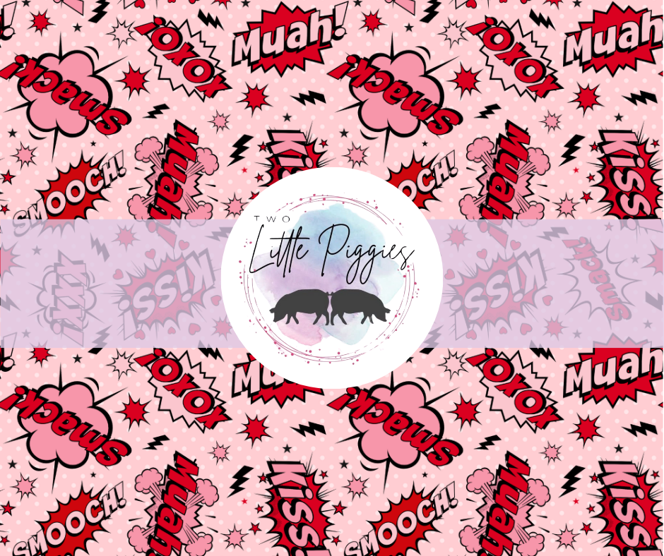 Printed Vinyl - Valentine - Comic Kiss