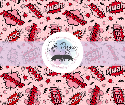 Printed Vinyl - Valentine - Comic Kiss