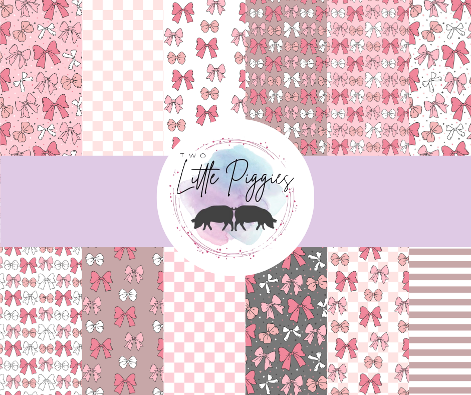 Printed Vinyl - Cutesy Bows Collection