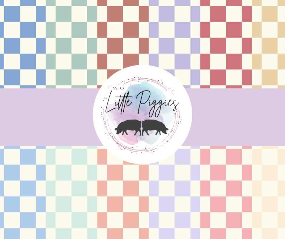 Printed Vinyl - Pastel Checkers Collection