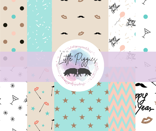 Printed Vinyl - New Year  - Teal