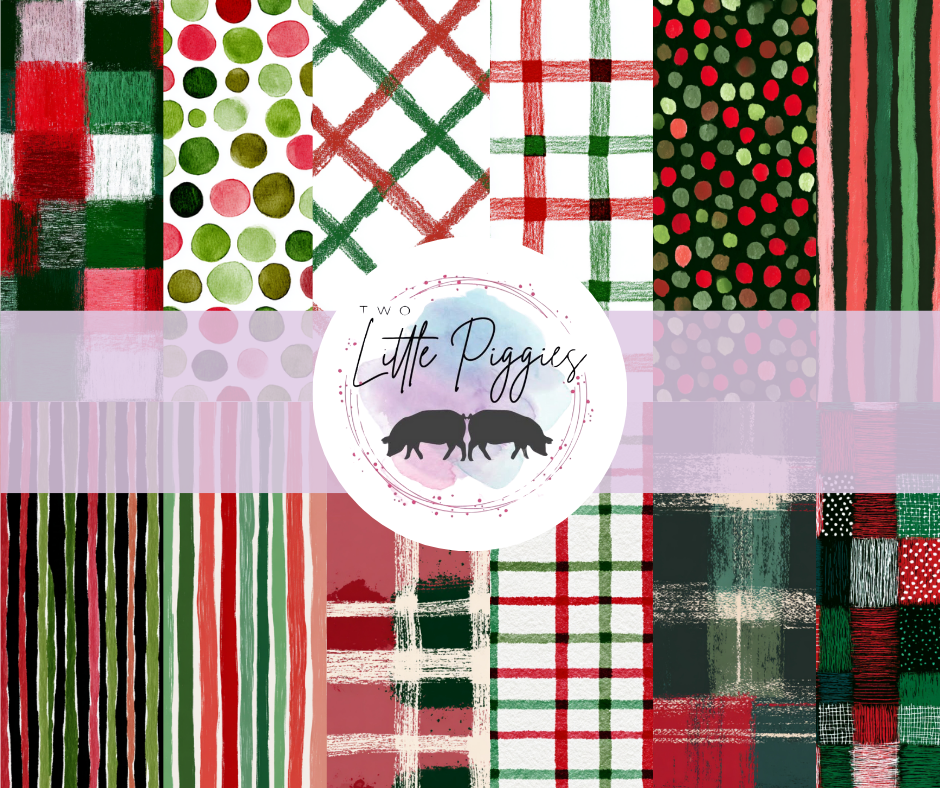 Printed Vinyl - Hand Drawn Christmas