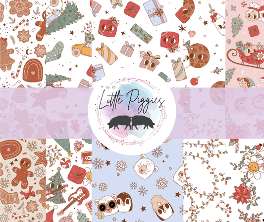 Printed Vinyl - Groovy Retro Christmas