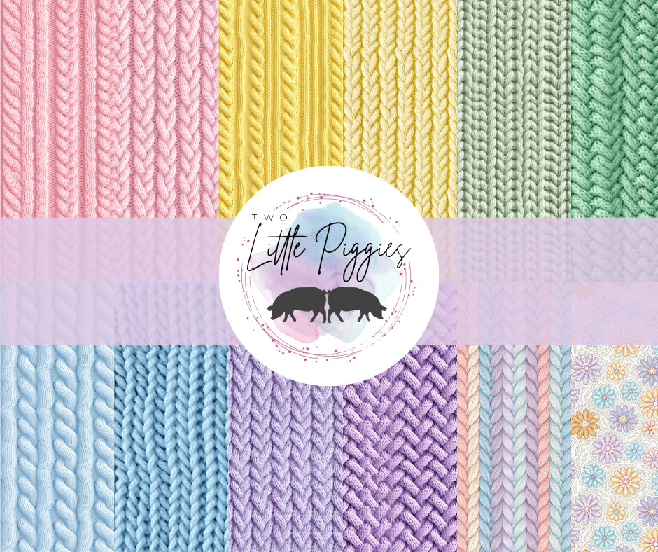 Printed Vinyl - Pastel Knit