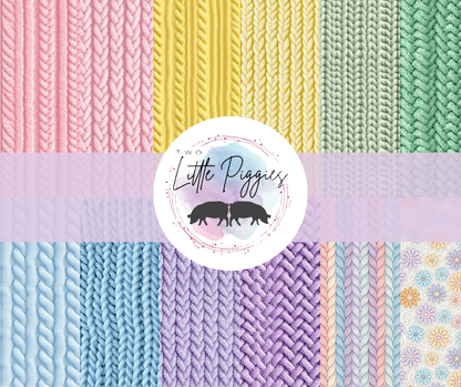 Printed Vinyl - Pastel Knit