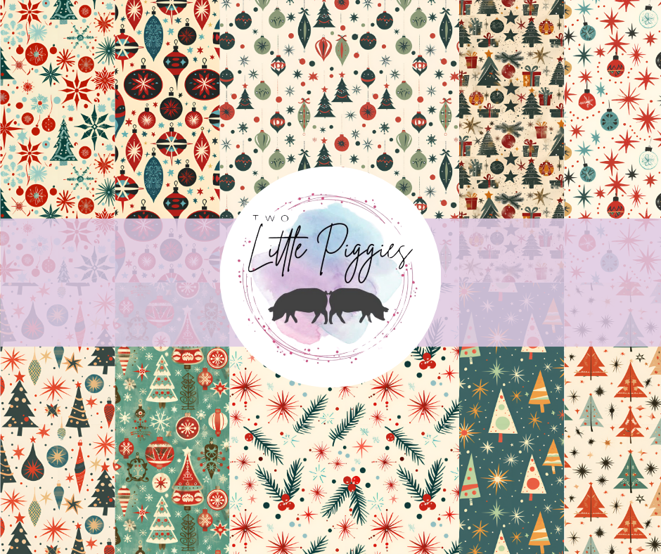 Printed Vinyl - 50s Christmas