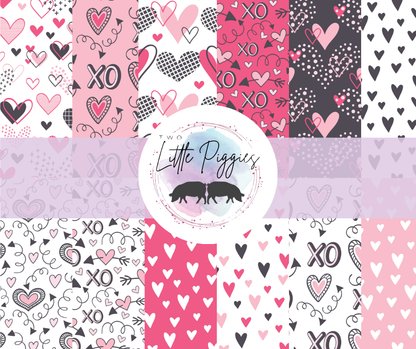 Printed Vinyl - Valentine Hearts