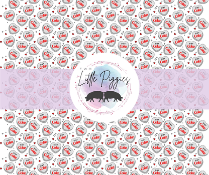 Printed Vinyl - Valentine - Diet Coke Heart