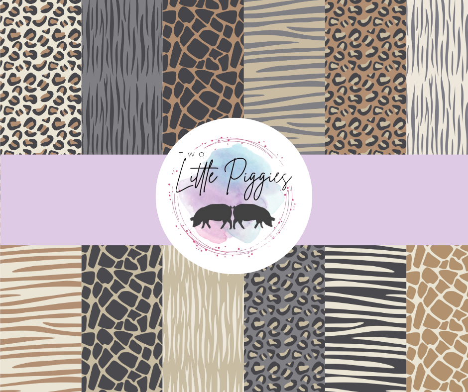 Printed Vinyl - Neutral Safari Collection