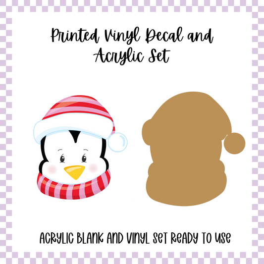 Printed Vinyl and Acrylic Set - Penguin