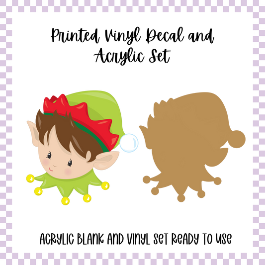 Printed Vinyl and Acrylic Set - Boy Elf Brunette