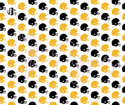 Printed Vinyl - Football - Black and Gold