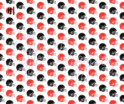 Printed Vinyl - Football - Black and Red