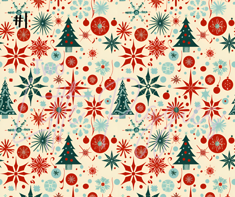 Printed Vinyl - 50s Christmas