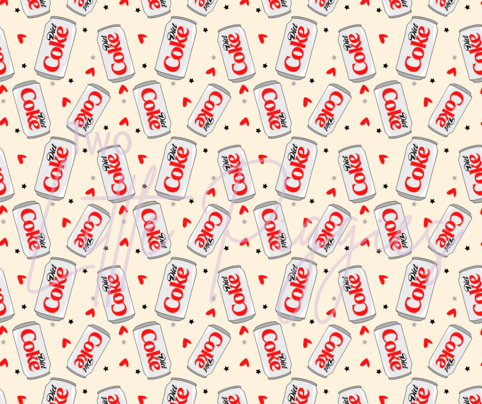 Printed Vinyl - Diet Coke - Cream