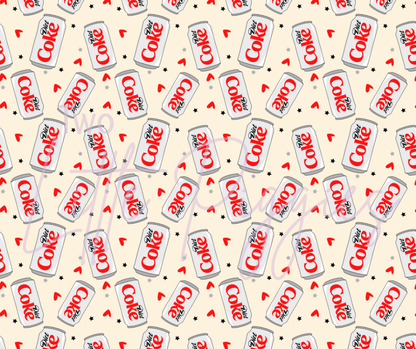 Printed Vinyl - Diet Coke - Cream