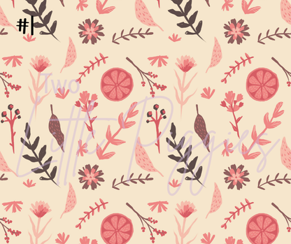 Printed Vinyl - Rosy Christmas