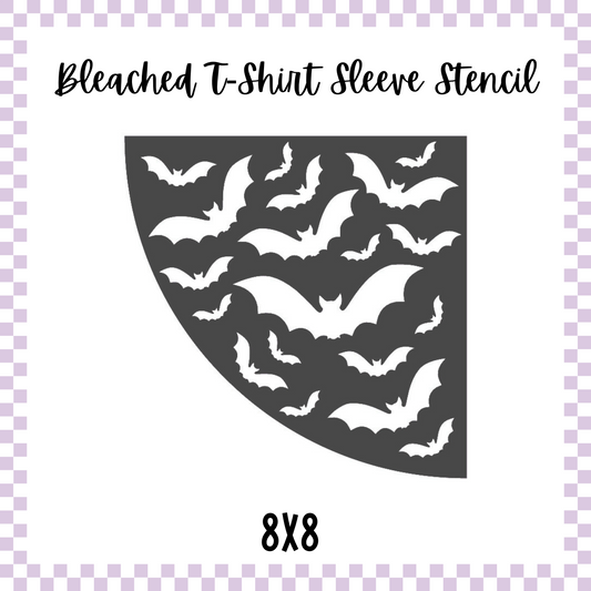 Bleached Tshirt Stencil - Bats