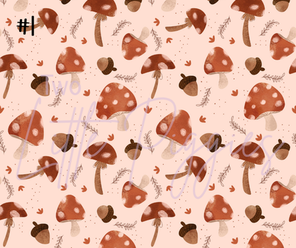 Printed Vinyl - Autumn Mushrooms