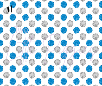 Printed Vinyl - Cheer - Blue and Gray