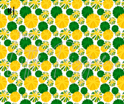Printed Vinyl - Cheer - Green and Yellow