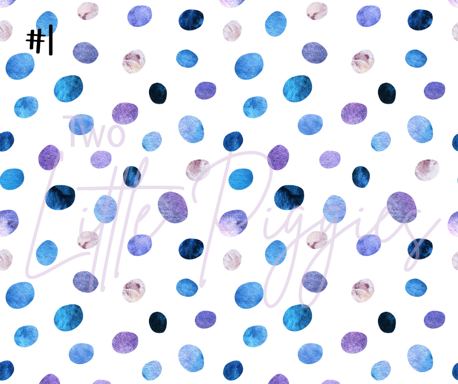 Printed Vinyl - Watercolor - Blue and Purple