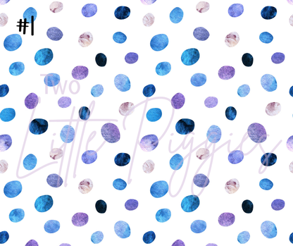 Printed Vinyl - Watercolor - Blue and Purple