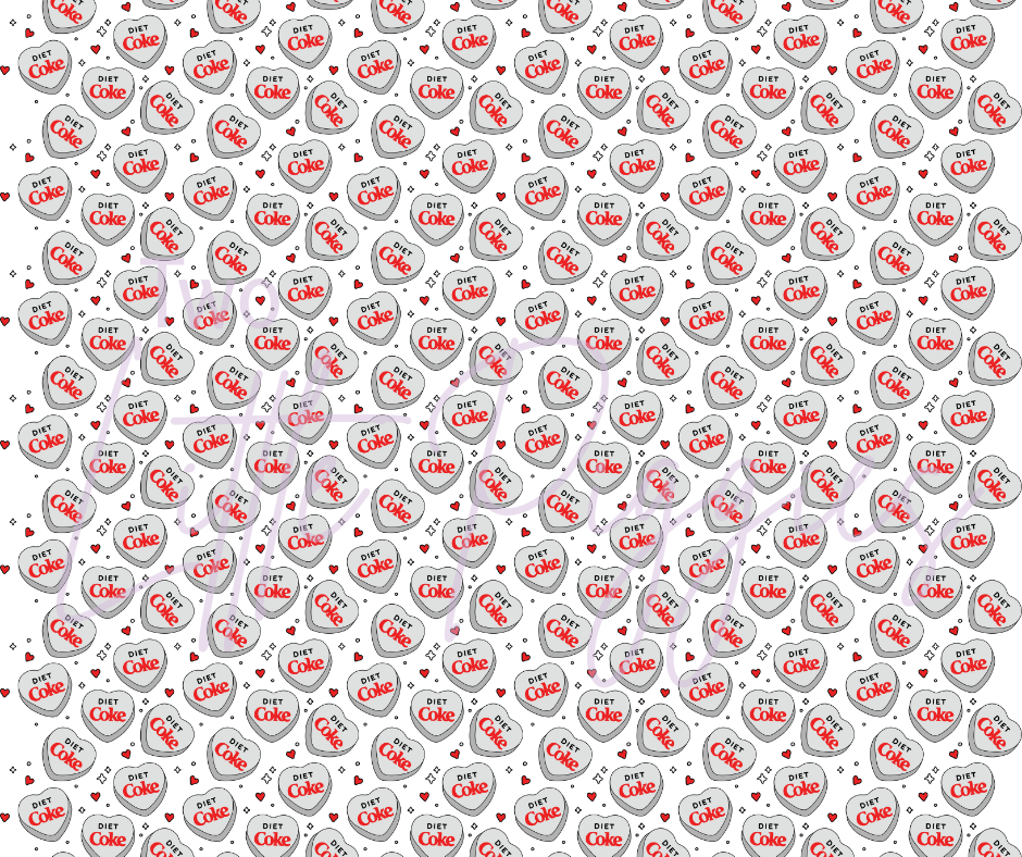 Printed Vinyl - Valentine - Diet Coke Heart