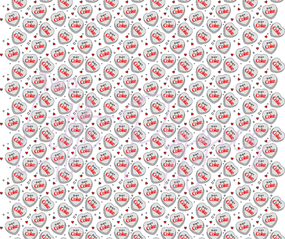 Printed Vinyl - Valentine - Diet Coke Heart