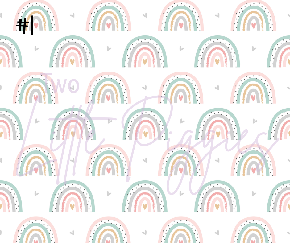 Printed Vinyl - Pastel Rainbow