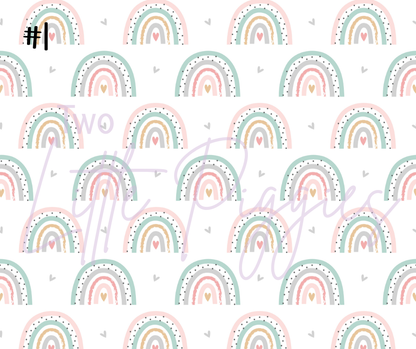 Printed Vinyl - Pastel Rainbow