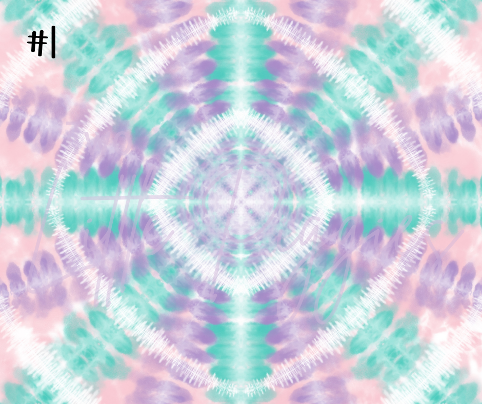 Printed Vinyl - Pastel Tie Dye