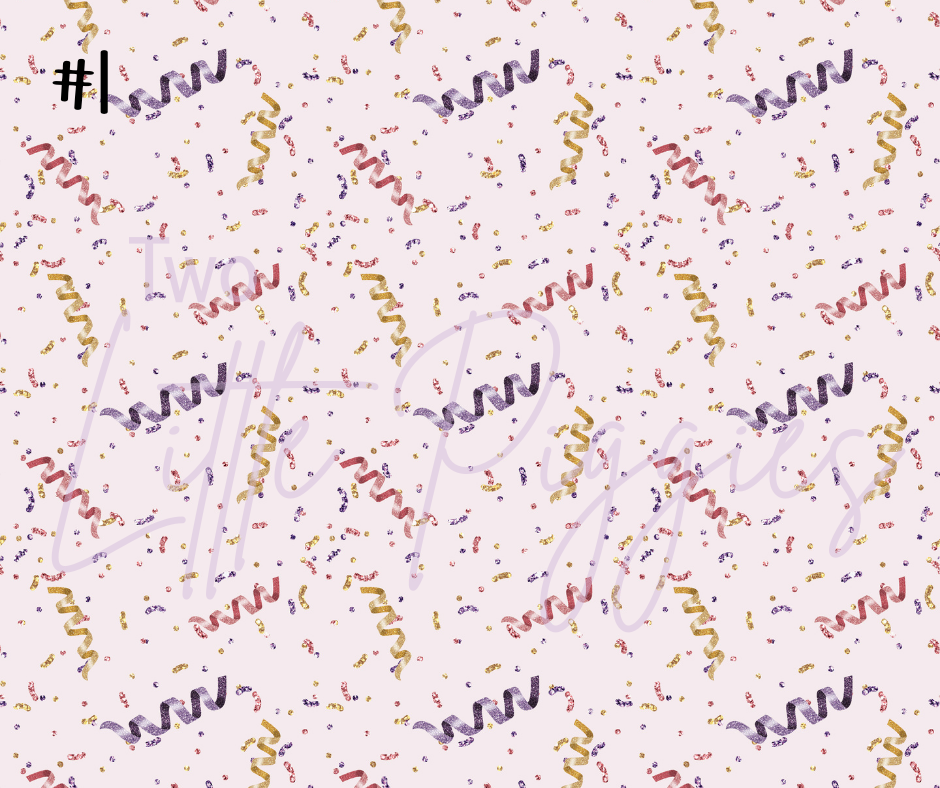 Printed Vinyl - New Year  - Purple