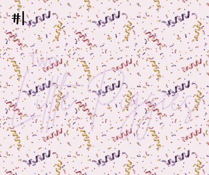 Printed Vinyl - New Year  - Purple