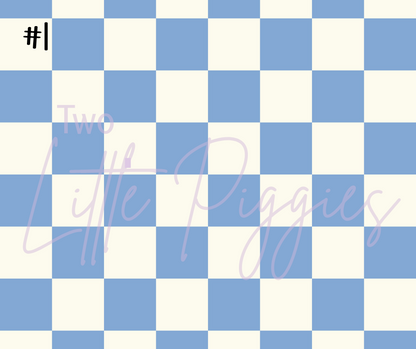 Printed Vinyl - Pastel Checkers Collection