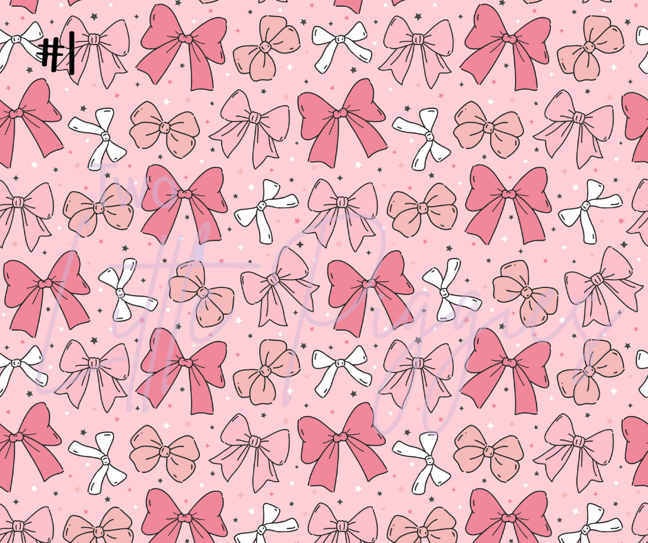 Printed Vinyl - Cutesy Bows Collection