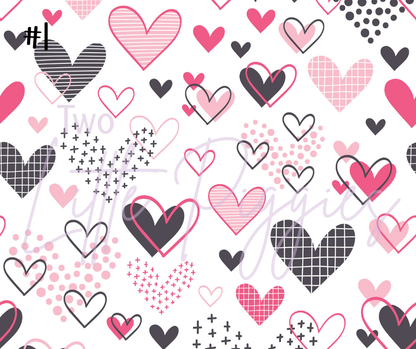 Printed Vinyl - Valentine Hearts