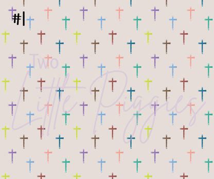 Printed Vinyl - Colorful Crosses