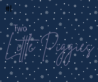 Printed Vinyl - Christmas - Navy and Berry