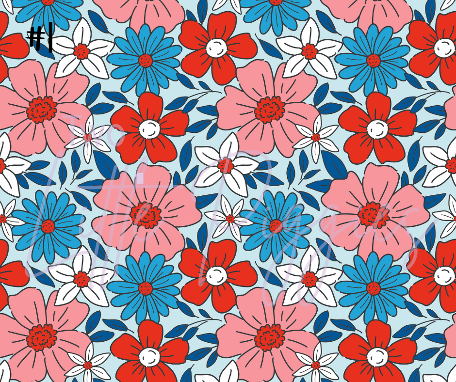 Printed Vinyl - Red, White and Blue Collection