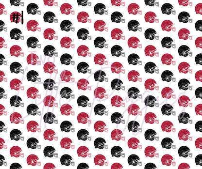 Printed Vinyl - Football - Maroon and Black