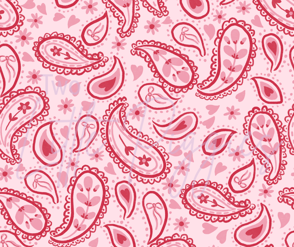 Printed Vinyl - Valentine - Paisley